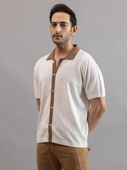 RELAXED REVERSE KNIT SHIRT