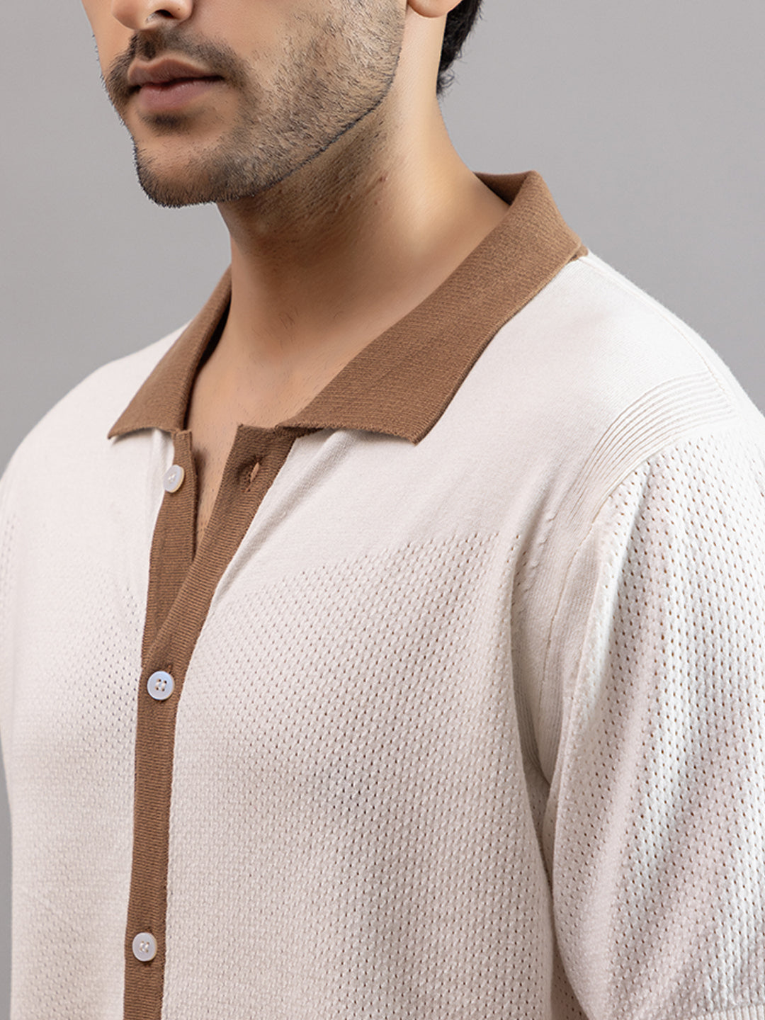 RELAXED REVERSE KNIT SHIRT