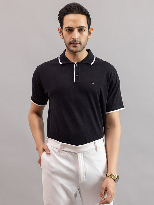 EXCLUSIVE FINEST RAGLAN SELF KNIT POLO