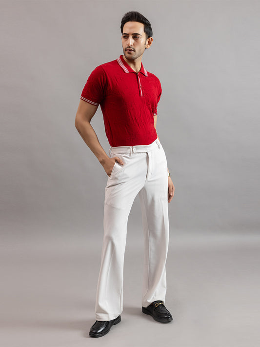 TEXTURED MUSTANG FINE KNIT POLO
