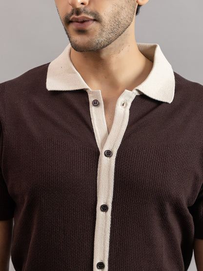 RELAXED REVERSE KNIT SHIRT