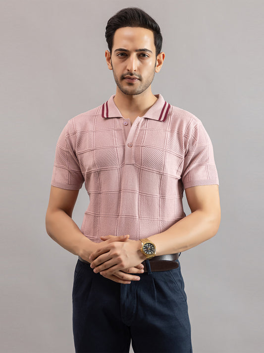 RELAXED REVERSE FINE KNIT POLO