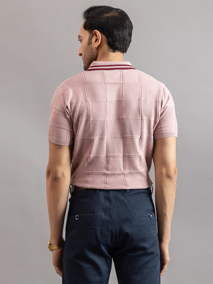 RELAXED REVERSE FINE KNIT POLO
