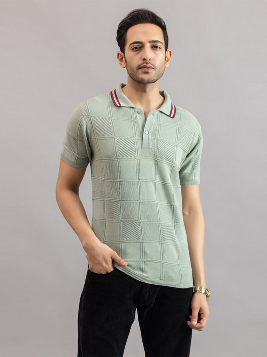 RELAXED REVERSE FINE KNIT POLO