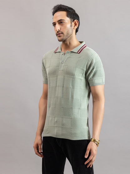 RELAXED REVERSE FINE KNIT POLO