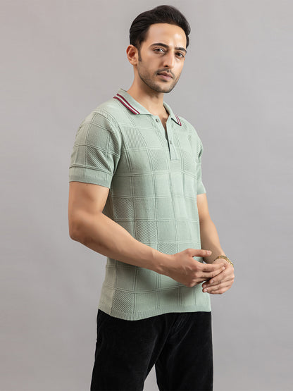 RELAXED REVERSE FINE KNIT POLO