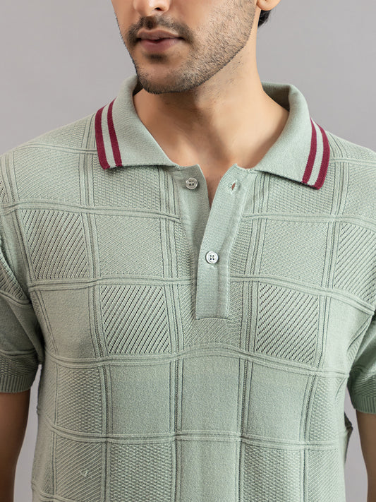 RELAXED REVERSE FINE KNIT POLO