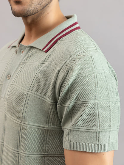 RELAXED REVERSE FINE KNIT POLO