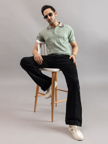 RELAXED REVERSE FINE KNIT POLO