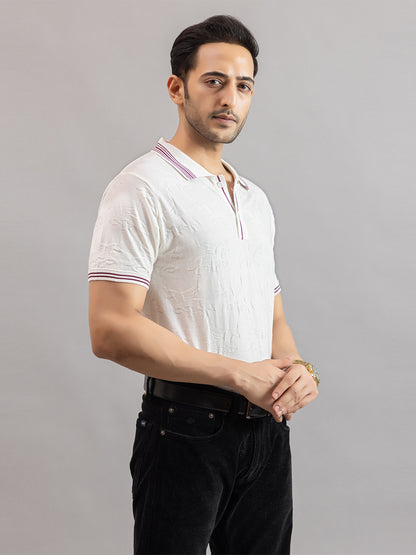 TEXTURED MUSTANG FINE KNIT POLO