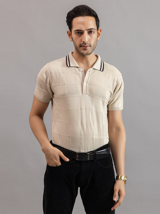 RELAXED REVERSE FINE KNIT POLO