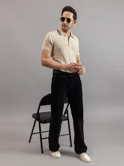 RELAXED REVERSE FINE KNIT POLO