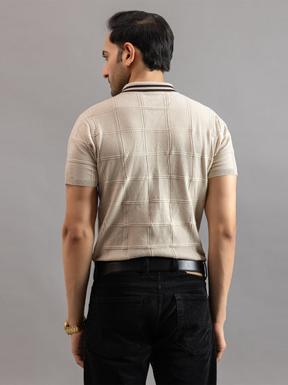 RELAXED REVERSE FINE KNIT POLO