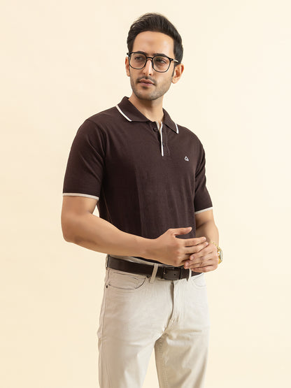 EXCLUSIVE FINEST RAGLAN SELF KNIT POLO