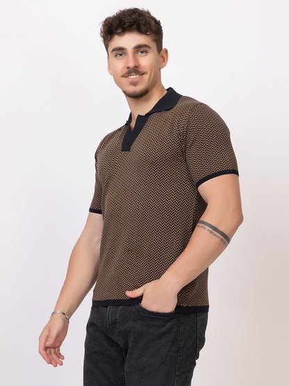 HEARING BONE FINE KNIT POLO