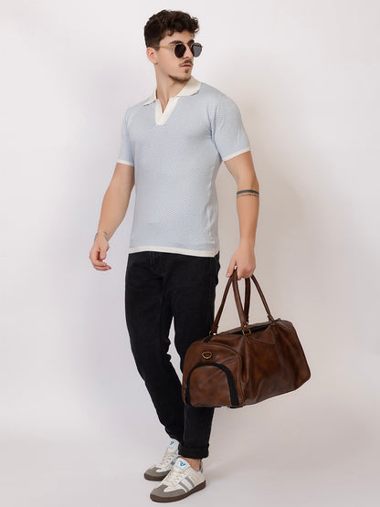 HEARING BONE FINE KNIT POLO