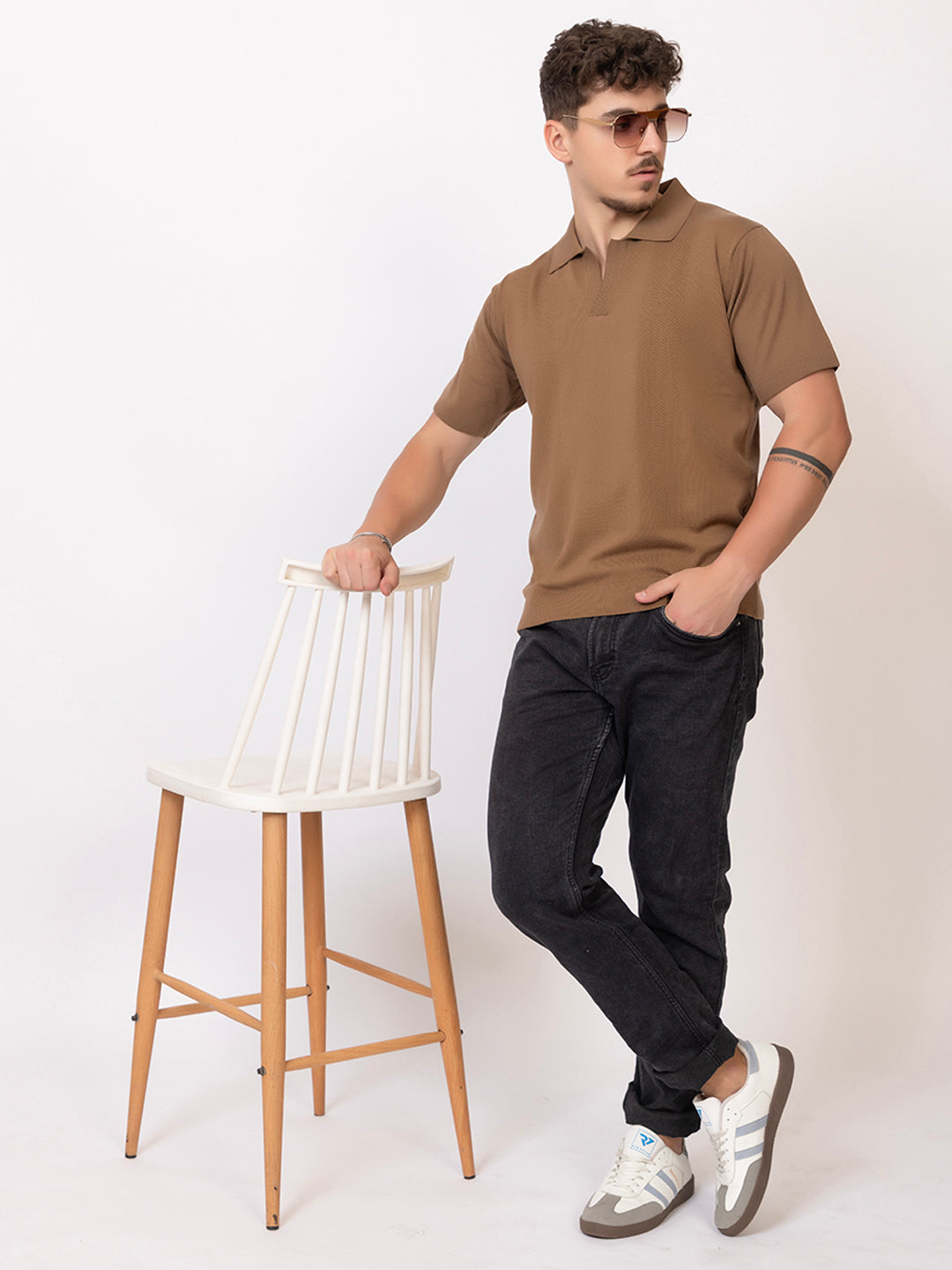 COTTON FINE KNIT RAGLAN REGULAR FIT POLO