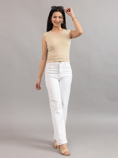 STRACHED KNIT WEST TOP