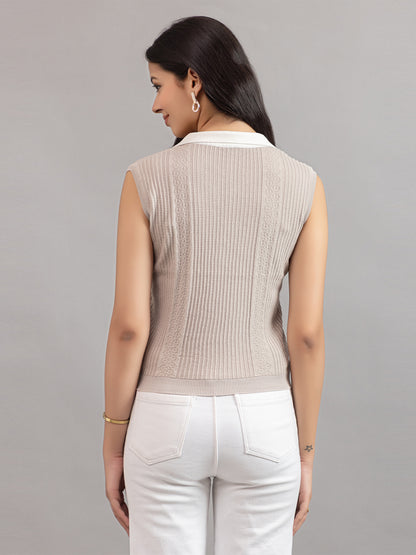 AEDENBURG V NECK POLO TOP