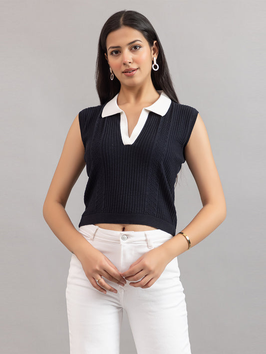 AEDENBURG V NECK POLO TOP